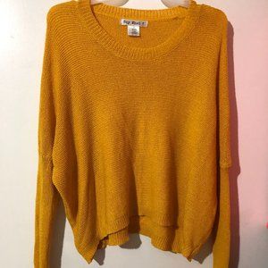 Mustard Crop Top Longsleeve Sweater